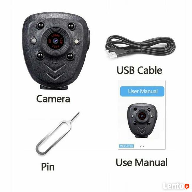 PROFESJONALNA Kamera MONITORING osobisty wodoszczelna diody