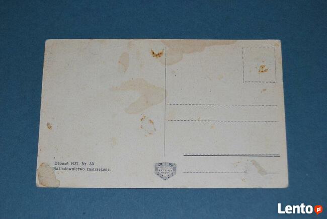 Pocztówka Tatry, Widok z Hali Gąsienicowej 1937r Starocia