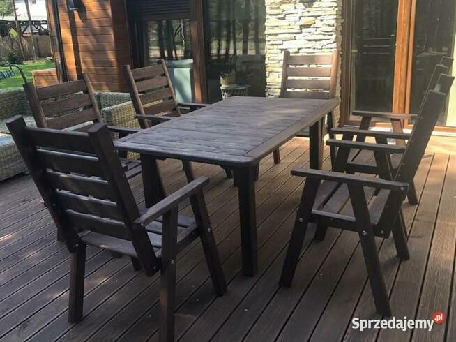 Zestaw meble ogrodowe drewniane / tarasowe typ L
