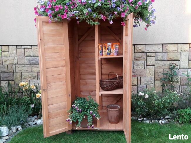 Szafa ogrodowa drewniana, szafa drewniana do ogrodu, schowek