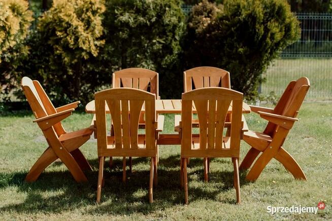 Meble ogrodowe drewniane składane typ X lamel nr 7 prostokąt