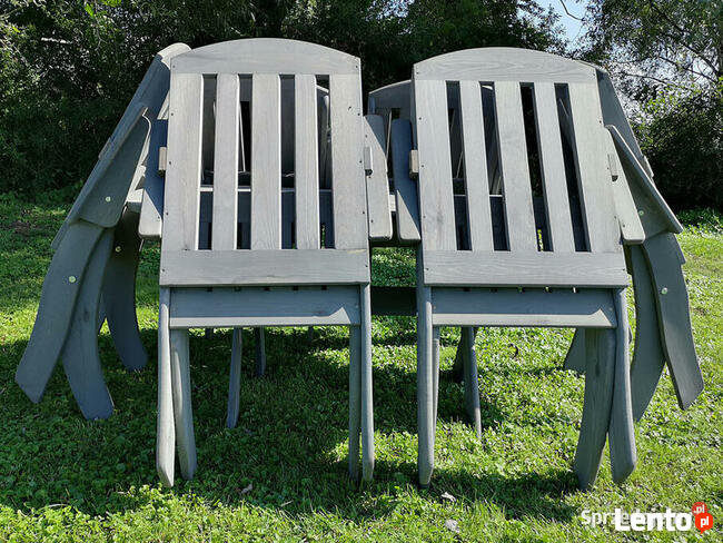 Komplet mebli 6 krzeseł + stół owalny, typ X lamel nr 2