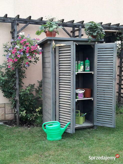 Szafa ogrodowa drewniana, szafa drewniana do ogrodu, domek