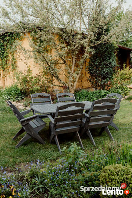 Meble ogrodowe drewniane składane typ S stół prostokąt