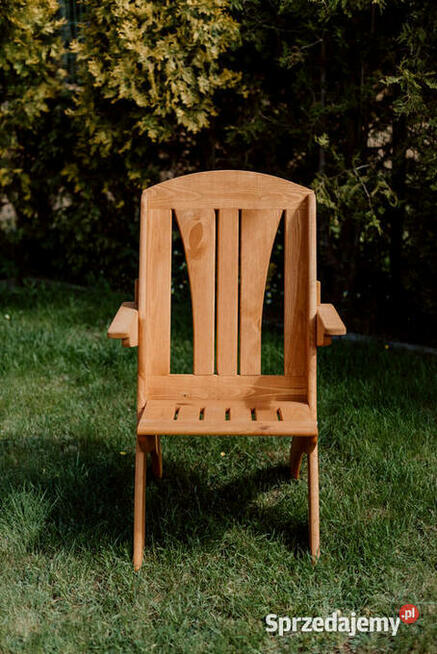 Meble ogrodowe drewniane składane typ X lamel nr 7 owal