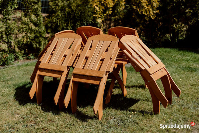 Meble ogrodowe drewniane składane typ X lamel nr 7 prostokąt