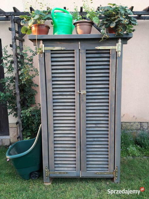 Szafa ogrodowa drewniana, szafa drewniana do ogrodu, domek