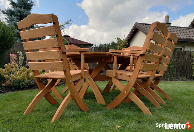 Meble tarasowe, ogrodowe, drewniane Typ T stół owal