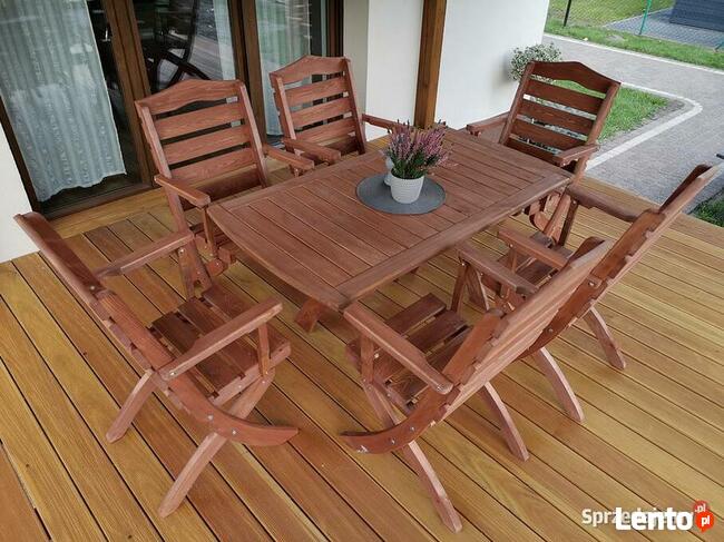 Meble tarasowe, ogrodowe , drewniane, składane typ T