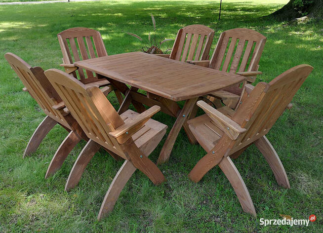 Komplet meble ogrodowe drewniane tarasowe typ X lamel nr 2