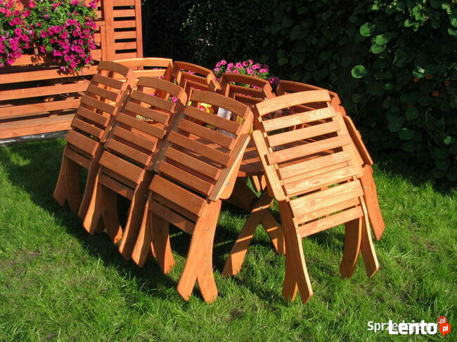 Meble ogrodowe 8 krzeseł + stół owalny typ X