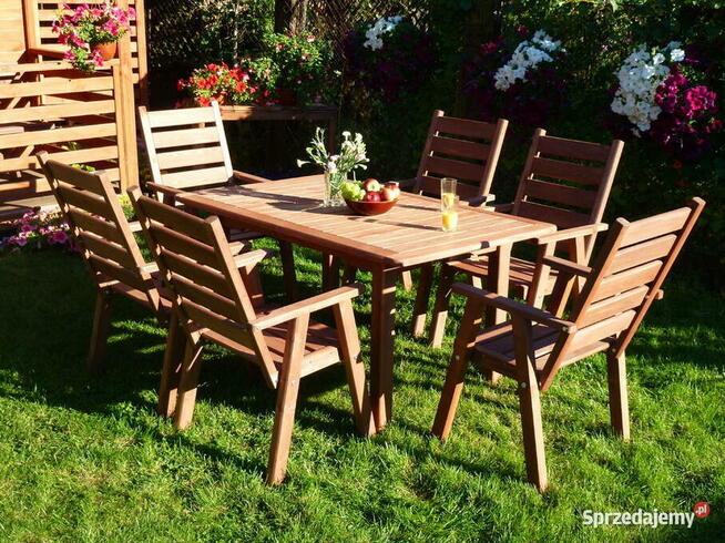 Zestaw meble ogrodowe drewniane / tarasowe typ L