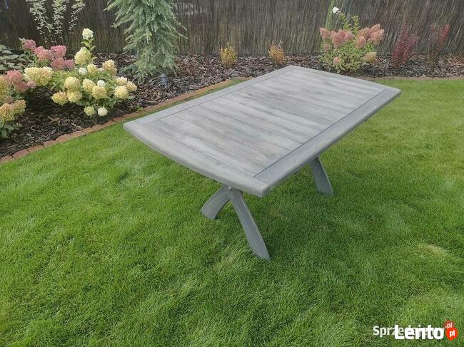 Meble ogrodowe drewniane tarasowe komplet X nr 1 owal