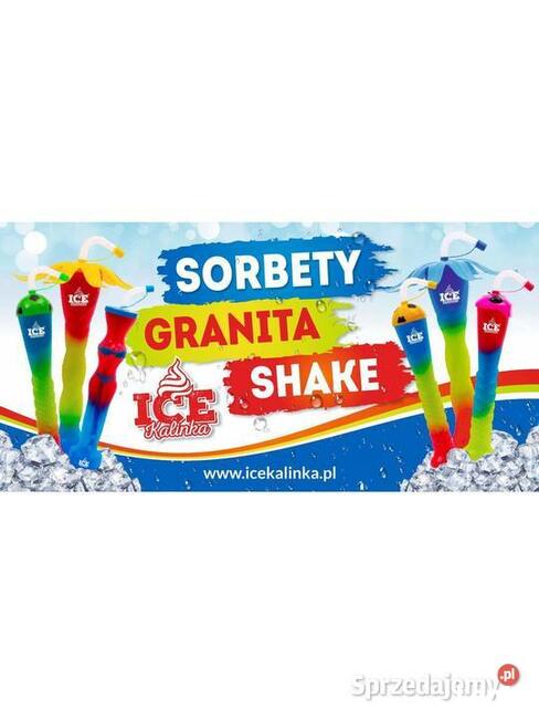 Baner reklamowy 100x50cm “sorbety, granita, shake”