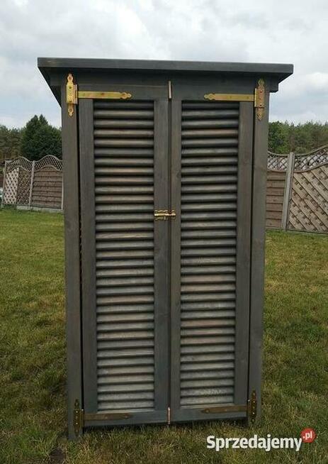 Szafa ogrodowa drewniana, szafa drewniana do ogrodu, domek