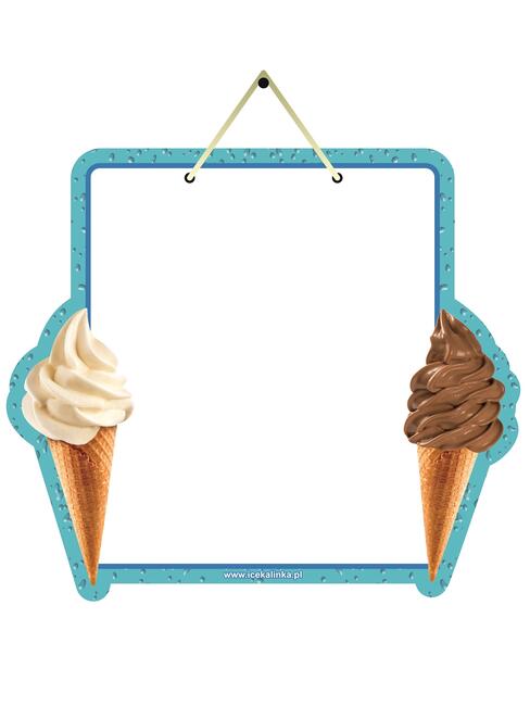 Cennik LODY WŁOSKIE tablica reklamowa zmywalna 35x30cm