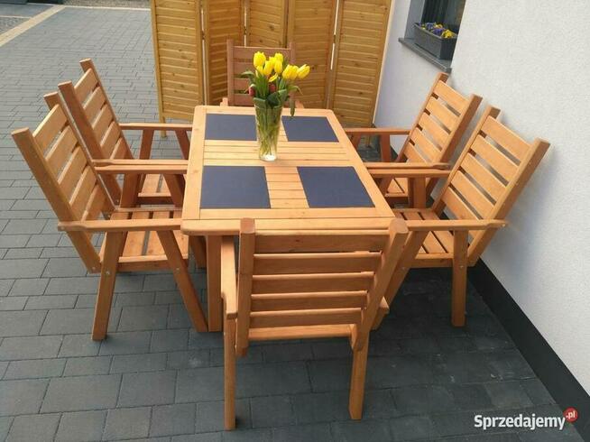 Zestaw meble ogrodowe drewniane / tarasowe typ L
