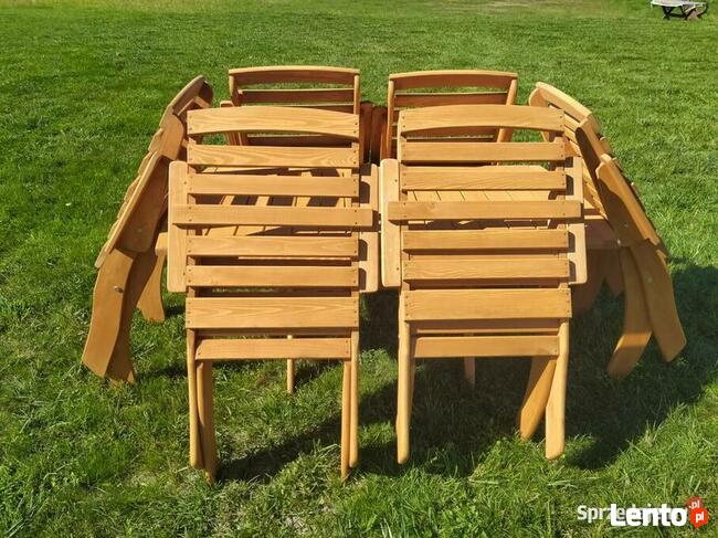 Meble ogrodowe drewniane składane typ X prostokąt