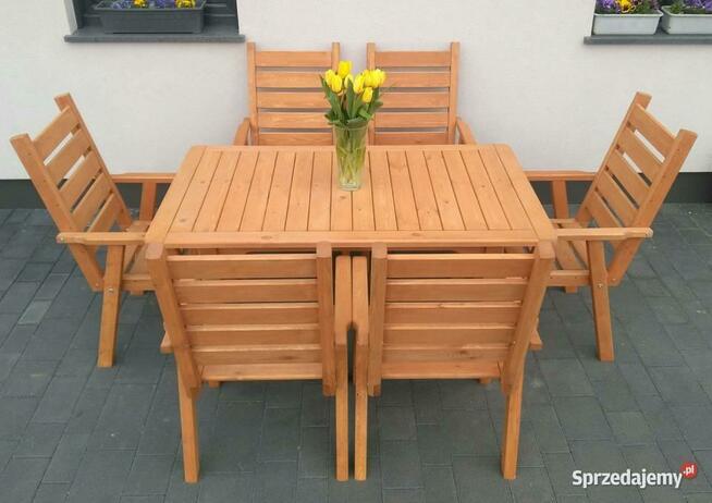 Zestaw meble ogrodowe drewniane / tarasowe typ L