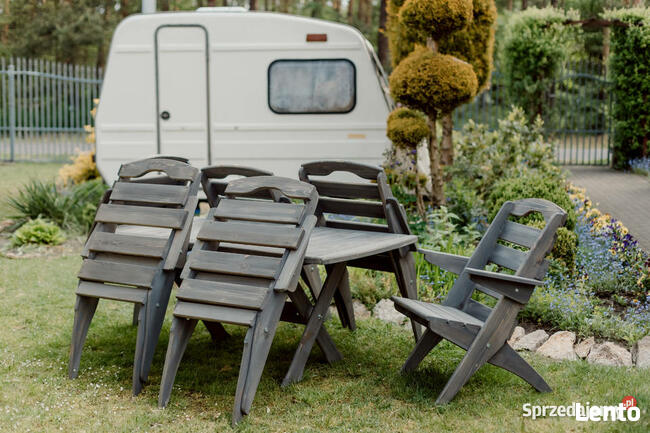 Meble ogrodowe drewniane składane typ S stół prostokąt