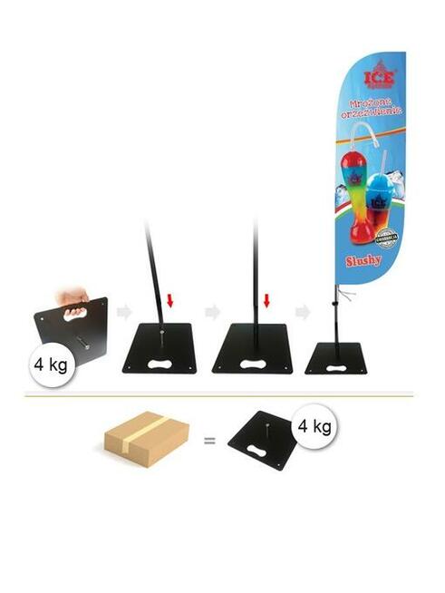 Podstawa do flagi winder maszt beach flaga 4kg – 30cm