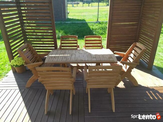 Meble ogrodowe drewniane składane typ X prostokąt