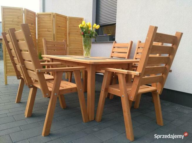 Zestaw meble ogrodowe drewniane / tarasowe typ L