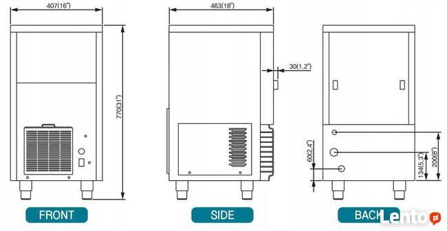 Kostkarka do lodu ICETRO SCI-035 wydajność 35 kg / 24h