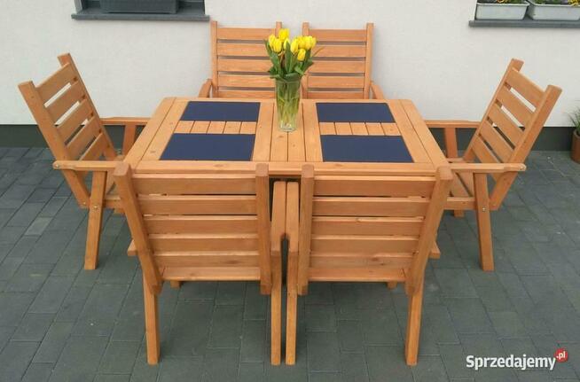 Zestaw meble ogrodowe drewniane / tarasowe typ L