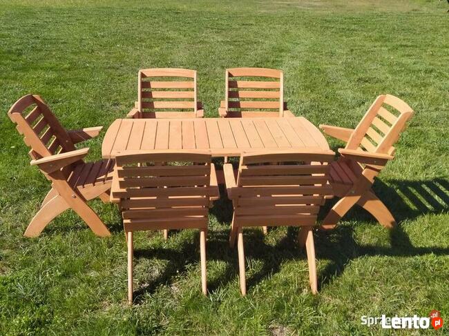 Meble ogrodowe drewniane składane typ X prostokąt