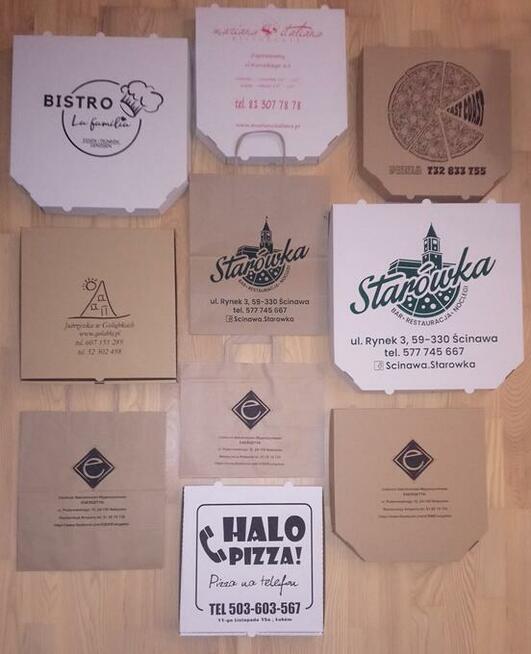Kartony pudełka na pizzę 32 z nadrukiem 100 szt.