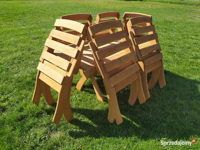 Meble ogrodowe drewniane składane typ X wersja 2 prostokąt