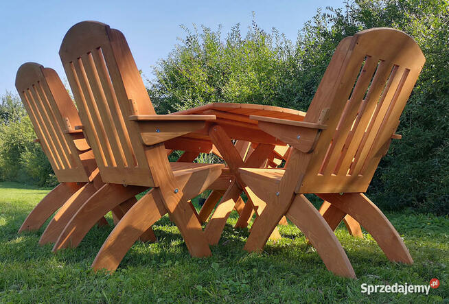 Komplet mebli 6 krzeseł + stół owalny, typ X lamel nr 2