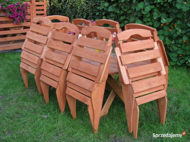 Meble ogrodowe 8 krzeseł + stół owalny 2m typ S