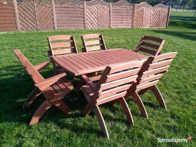 Meble ogrodowe drewniane składane typ X wersja 2 prostokąt
