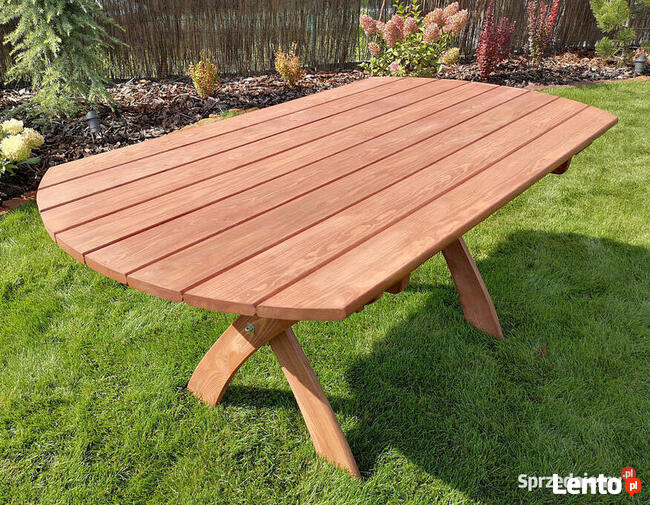 Komplet mebli 6 krzeseł + stół owalny, typ X lamel nr 2