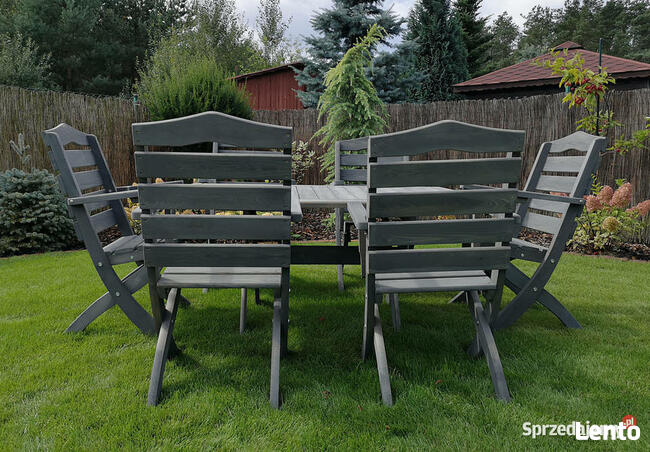 Meble tarasowe, ogrodowe , drewniane, składane typ T