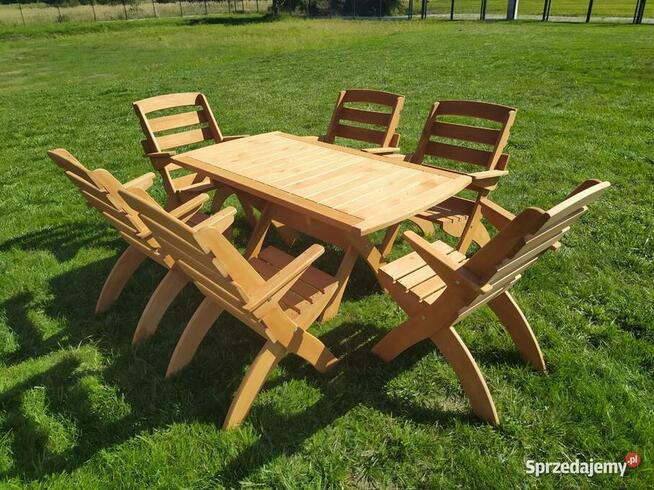 Meble ogrodowe drewniane składane typ X wersja 2 prostokąt
