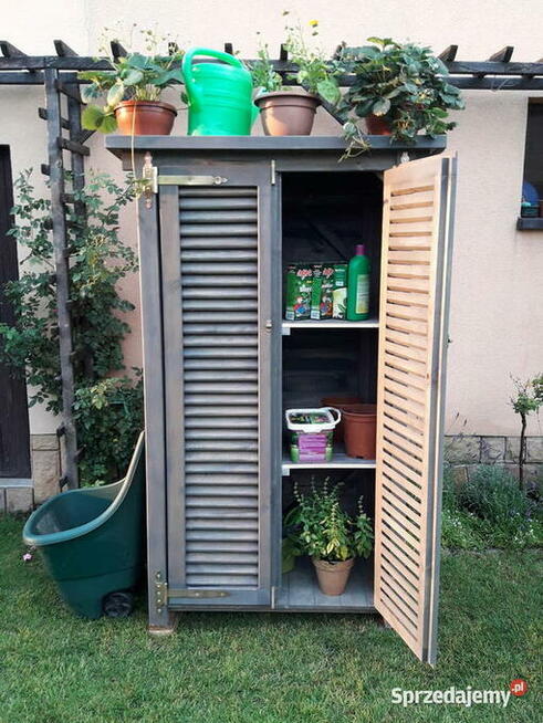 Szafa ogrodowa drewniana, szafa drewniana do ogrodu, domek