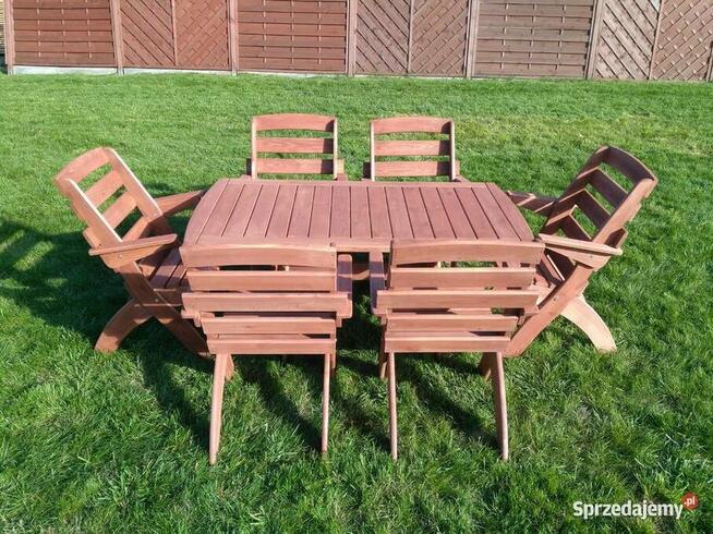 Meble ogrodowe drewniane składane typ X wersja 2 prostokąt