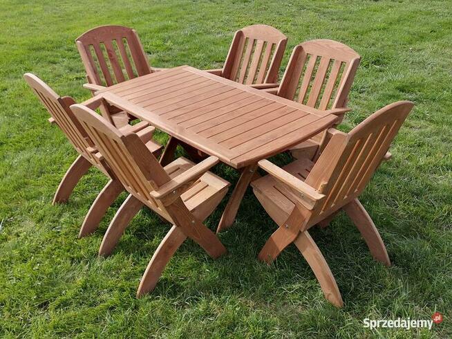 Komplet meble ogrodowe drewniane tarasowe typ X lamel nr 2