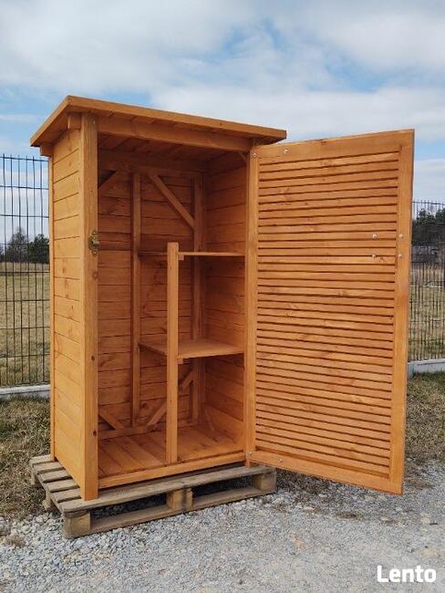 Szafa ogrodowa drewniana, szafa drewniana do ogrodu, schowek
