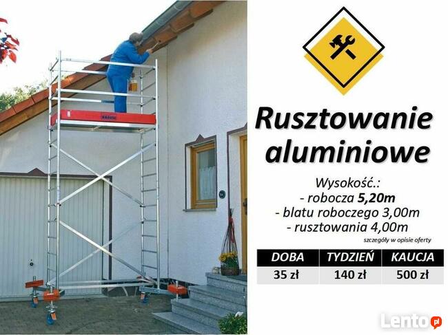 Wypożyczę RUSZTOWANIE aluminiowe DRABINA wynajem wynajmę