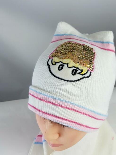 czapka zimowa z szalikiem - komplet nowy