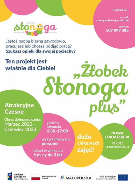 Żłobek Stonoga plus NABÓR