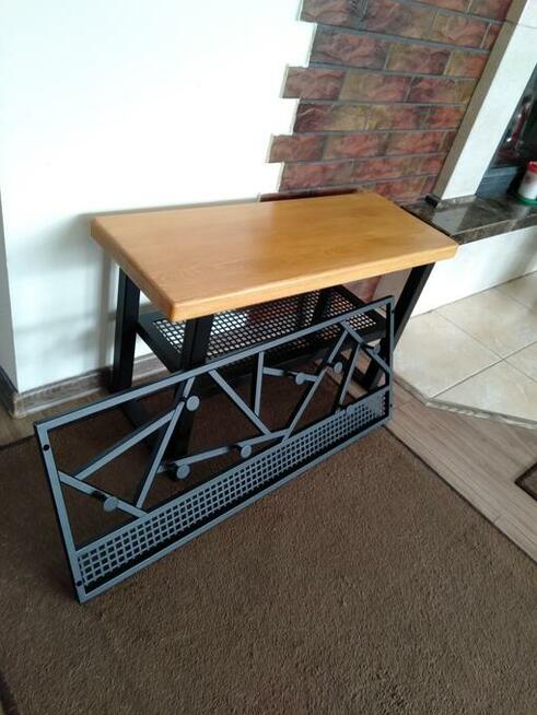 Zestaw do przedpokoju ławeczka wieszak industrialny styl