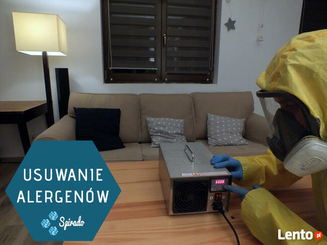 USUWANIE ALERGENÓW Z KANAPY, MATERACA, DYWANU, POŚCIELI ITP.