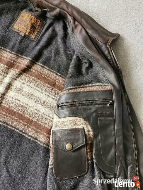 REDSKINS Oryginalna kurtka skórzana na podpince Rozm. XXXL