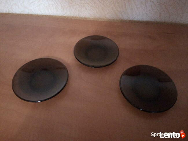 Spodki Talerzyki Brązowe Szkło Duralex Cena za 3