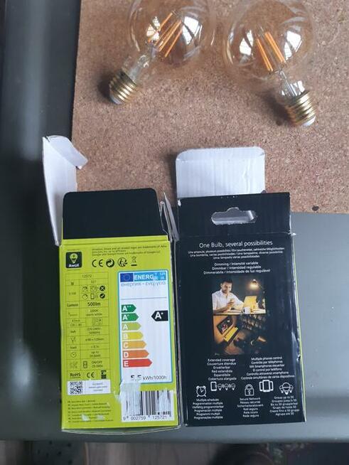 Żarówki sterowane LED 5,5W E27 ciepła 2 sztuki